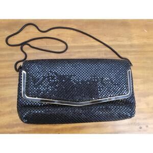 Sequin Clutch Bag Black  Womens Vintage